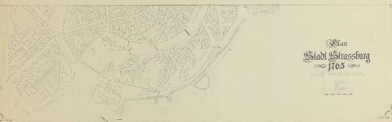 2 vues  - Plan Stadt Strassburg, 1765 von J.F. Blondel, architecte du Roy. (ouvre la visionneuse)