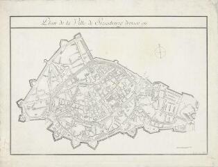 1 vue  - Plan de la Ville de Strasbourg divisée en [quartiers]. [fin 18e siècle]. (ouvre la visionneuse)