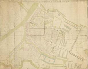 1 vue  - Plan de détail, nombre des maisons et noms des propriétaires des terreins, bâtiments, cours et jardins contenus dans le 10eme canton de la Ville de Strasbourg. [1765]. (ouvre la visionneuse)