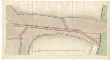 1 vue  - Plans de l\'aqueduc près la Tribu des Tailleurs. [18e siècle]. (ouvre la visionneuse)