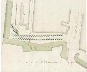 1 vue  - Plan de l'aqueduc à la porte de Pierre. [18e siècle]. (ouvre la visionneuse)