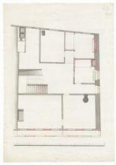 1 vue  - [Plan d'un étage et un escalier (ancien magasin à sel ?)]. [18e siècle]. (ouvre la visionneuse)