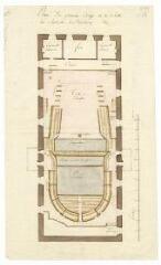1 vue  - Plan du premier étage de la salle de spectacles de Strasbourg. [18e siècle]. (ouvre la visionneuse)