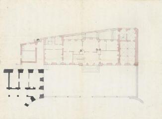 1 vue  - Plan des bureaux de l'Intendance, rez-de-chaussée. [18e siècle]. (ouvre la visionneuse)