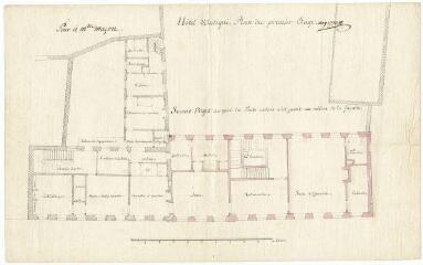 1 vue  - Hôtel d'Autigni. Plan du premier Etage. [18e siècle]. (ouvre la visionneuse)