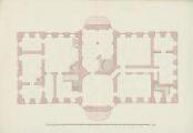1 vue  - Plan sans légende représentant probablement un plafond de l\'hôtel d\'Autigny, [18e siècle]. (ouvre la visionneuse)