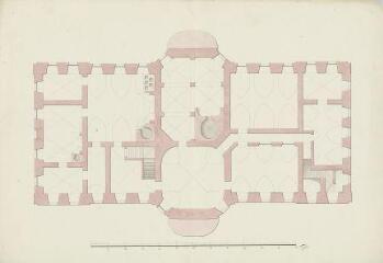 1 vue  - Plan sans légende représentant probablement un plafond de l'hôtel d'Autigny, [18e siècle]. (ouvre la visionneuse)
