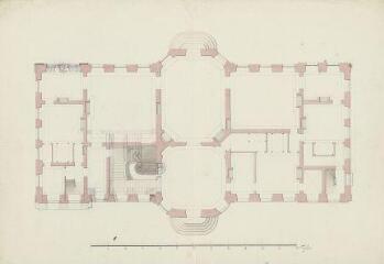1 vue  - Hôtel d'Autigny, plan de construction. [18e siècle]. (ouvre la visionneuse)