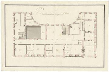 1 vue  - Plan du deuxième Etage de l'hotel [Intendance]. [18e siècle]. (ouvre la visionneuse)