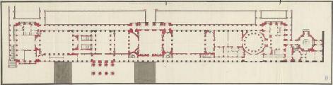 1 vue  - N°1, projet pour le château de Saverne, premier projet, plan de masse. [1780]. (ouvre la visionneuse)