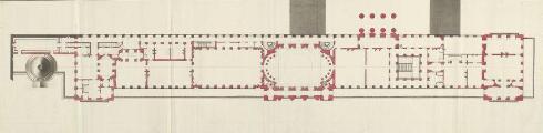1 vue  - N°2, projet pour le château de Saverne, deuxième projet, plan de masse. [1780] (ouvre la visionneuse)
