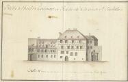 1 vue  - Façade de l\'Hôtel du Lieutenant du Roy du côté de la rue Sainte-Elisabeth, 1775. (ouvre la visionneuse)