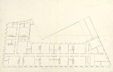 1 vue  - [Projet de pavillon des officiers, rue du Faubourg-de-Saverne, premier, deuxième et troisième étages, 18e siècle]. (ouvre la visionneuse)