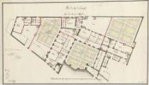 1 vue  - [Maisons curiales de Saint-Guillaume et l\'Ecole des Pauvres, plan du rez-de-chaussée], 15 juillet 1775. (ouvre la visionneuse)