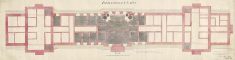1 vue  - Fondations et caves [Hôpital militaire non localisé] 1783. (ouvre la visionneuse)