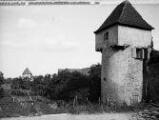 ouvrir dans la visionneuse : Bergheim, tour carrée, remparts. (juillet 1910). phot. Lucien Blumer.