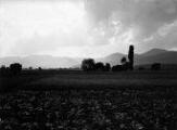 1 vue  - Bergheim, paysage, massif vosgien. (juillet 1910). phot. Lucien Blumer. (ouvre la visionneuse)