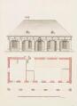 1 vue  - Plan du corps de Garde de la Porte des Bouchers ou Dauphine. [18e siècle]. (ouvre la visionneuse)