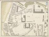 ouvrir dans la visionneuse : Plan d'un quartier de la Ville de Strasbourg où l'on a désigné l'aqueduc qui traverse l'enclos de la Munitionnaire, le Jardin Botanique, les batimens de la fondation dite Brachterhäusser, la ruë neuve, pour se jetter dessous le quay des Pécheurs dans l'Ill, dressé à l'apui d'un rapport du 9. février 1809 par lequel l'on propose de supprimer le dit aqueduc.