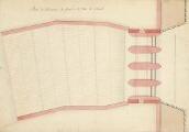 ouvrir dans la visionneuse : Plan du réservoir de fond à la tête du Canal. [fin 18e siècle].