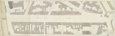 1 vue  - Plan de l\'alignement du Faubourg de Saverne, dressé pour la reconstruction du rez-de-chaussée de la Maison du sieur Irrmann, baquetier. (ouvre la visionneuse)