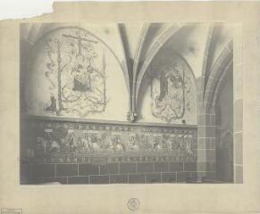 1 vue  - [Eglise Saint-Pierre-le-Jeune protestante, vue d'une peinture murale]. [1910]. (ouvre la visionneuse)