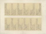ouvrir dans la visionneuse : [Eglise Saint-Pierre-Le-Jeune protestante, deux projets de décoration des jouées des bancs d'église, motifs floraux]. [1900].