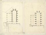 ouvrir dans la visionneuse : [Temple-Neuf, vue en plan du rez-de-chaussée contenant la bibliothèque]. [1820].