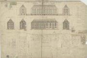 1 vue  - Atlas des bâtiments militaires. Quartier d\'Austerlitz pour l\'artillerie. Bâtiments X, Y, Z et L. (ouvre la visionneuse)