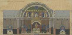 1 vue  - [Eglise Saint-Florent, projets de décoration intérieure]. (ouvre la visionneuse)