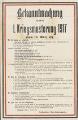 1 vue  - Bekanntmachung des kaiserlichen Bezirkskommando betreffend die 1. Kriegsmusterung 1917 vom 12. März ab. (ouvre la visionneuse)