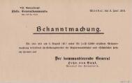 ouvrir dans la visionneuse : Bekanntmachung [8. Juni 1918].