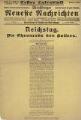 ouvrir dans la visionneuse : Erstes Extrablatt, Reichstag. Die Thronrede des Kaisers.