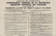 1 vue  - Alsace et Lorraine - Commissaire Général de la République - Direction Générale des Finances - Arrêté du 08 avril 1919 réglementant la culture des tabacs en Alsace-Lorraine. (ouvre la visionneuse)