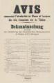 1 vue  - Avis du 06 août 1920 concernant l\'introduction en Alsace et Lorraine des lois françaises sur le timbre. (ouvre la visionneuse)
