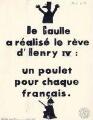 1 vue  - De Gaulle a réalisé le rêve d\'Henry IV: un poulet pour chaque Français. (ouvre la visionneuse)
