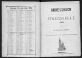 456 vues  - Annuaire d\'adresses de la ville de Strasbourg, année 1895. (ouvre la visionneuse)