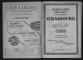 725 vues  - Annuaire d\'adresses de la ville de Strasbourg, année 1928. (ouvre la visionneuse)