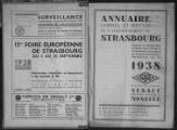 ouvrir dans la visionneuse : Annuaire d'adresses de la ville de Strasbourg, année 1938.
