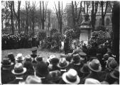 ouvrir dans la visionneuse : Centenaire de Goethe, cérémonie au parc de l'université.
