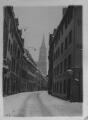 ouvrir dans la visionneuse : Rue des Juifs, cathédrale en arrière plan. Hiver 1939-1940.