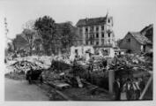 1 vue Bombardement aérien du Neudorf - 6 septembre 1943, place de Sélestat, rue de la Grossau.