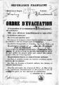 1 vue  - Ordre d\'évacuation, daté du 1er septembre 1939 : reproduction. (ouvre la visionneuse)