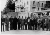 1 vue  - Membres du mouvement autonomiste alsacien (Nanziger) en compagnie de l\'Oberstadtkommisar Dr Robert Ernst. (ouvre la visionneuse)