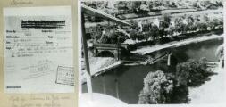 ouvrir dans la visionneuse : Pont de chemin de fer détruit sur la Sarre en Moselle. 20 juin 1940.