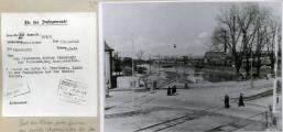 ouvrir dans la visionneuse : Vue sur la rue du Port du Rhin, le Bassin de l'industrie et le chemin de fer. 9 mars 1941.