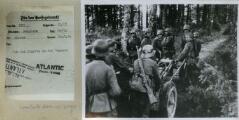 ouvrir dans la visionneuse : Soldats poussant un canon antichar dans les Vosges. 20 juin 1940.