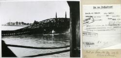 1 vue  - Pont du chemin de fer détruit à Strasbourg. Juin 1940. (ouvre la visionneuse)