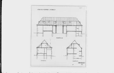 29 vues  - Cimetière Saint-Urbain, maison du gardien, entrée principale, clôture, projet de construction d'une clôture à claire-voie (1849) : plans. (ouvre la visionneuse)