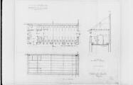 4 vues  - Nouvelle école de la Robertsau, réaménagement des blocs sanitaires, aménagement du logement du concierge : plans. (ouvre la visionneuse)